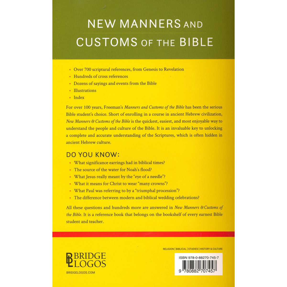 The New Manners And Customs Of The Bible (Paperback)