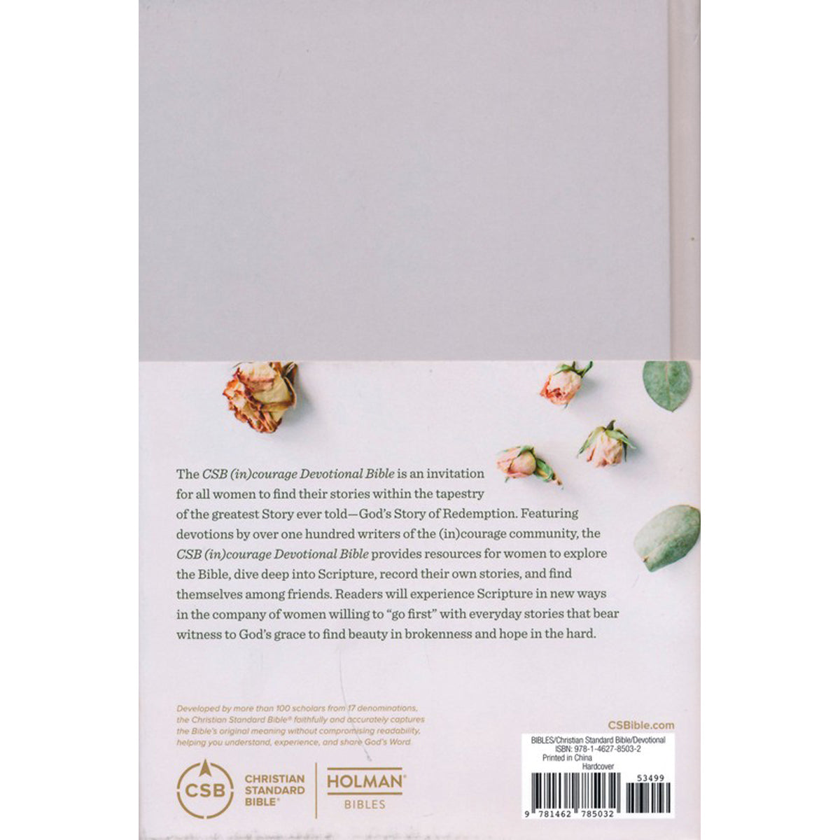 CSB (In)Courage Devotional Bible Gray (Hardcover)