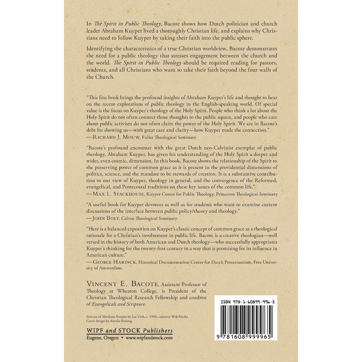 The Spirit In Public Theology: Appropriating The Legacy Of Abraham Kuyper (Paperback)