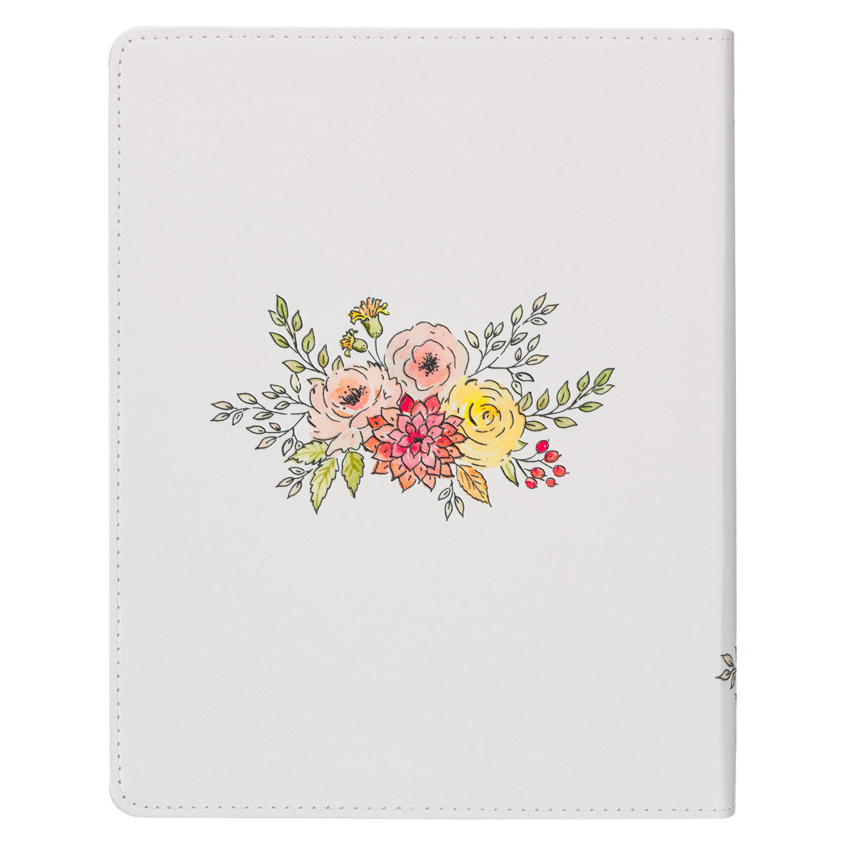 KJV White Floral Faux Leather Flexcover My Creative Bible