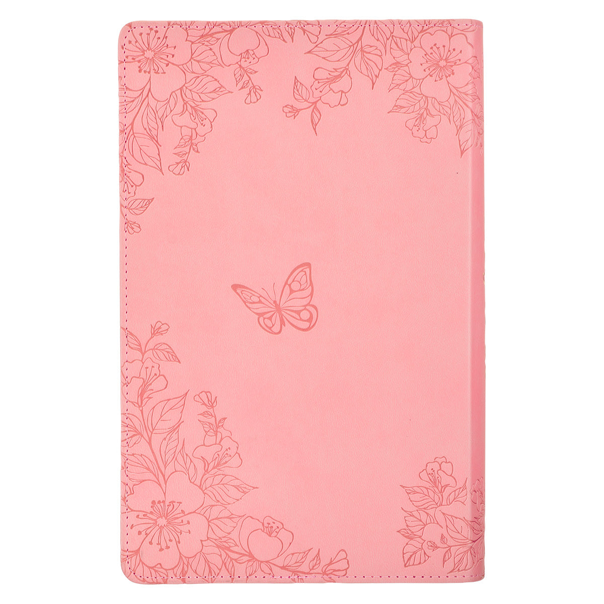KJV Pink Floral Faux Leather Flexcover Deluxe Gift Bible With Zip
