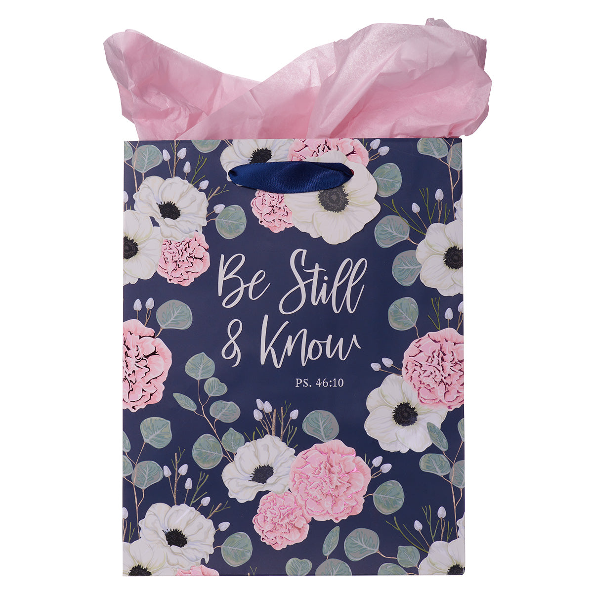 Be Still And Know Medium Gift Bag With Gift Tag - Psalm 46:10