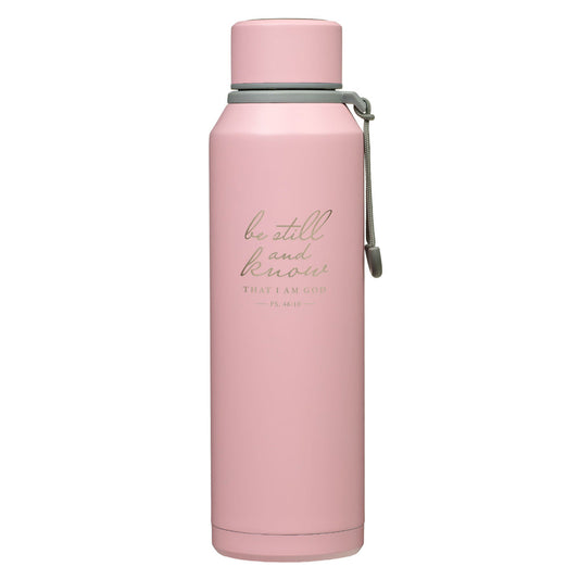 Be Still Pink Stainless Steel Water Bottle - Ps. 46:10