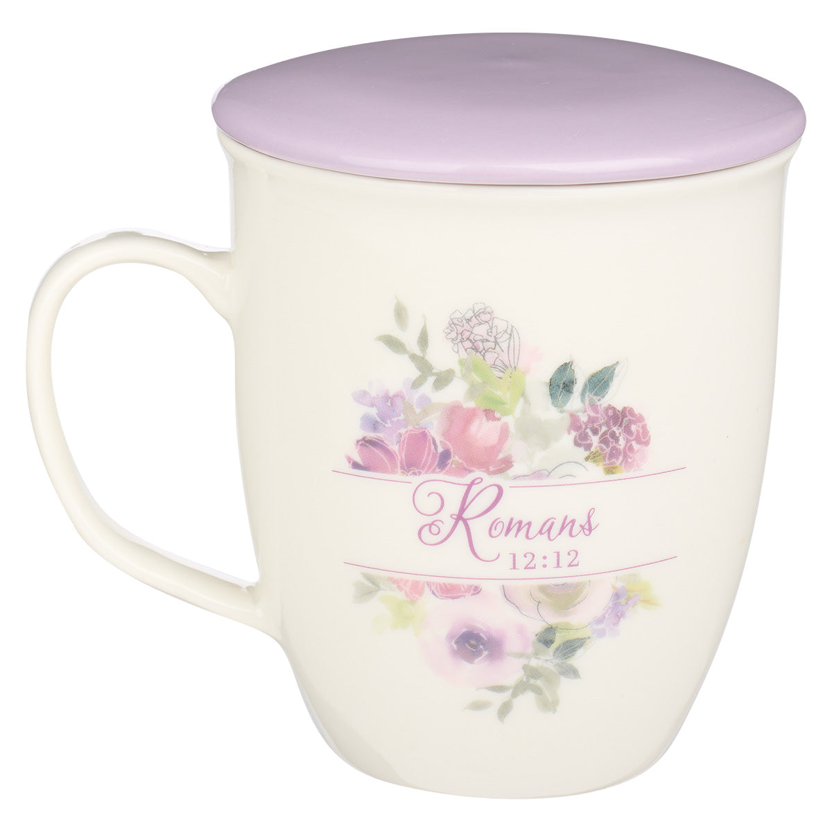 Be Joyful In Hope Lilac Lidded Ceramic Mug