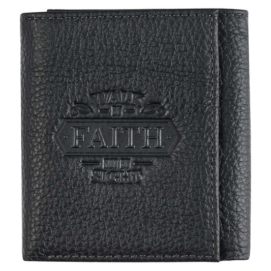 Walk By Faith 2 Corinthians 5:7 (Genuine Leather Wallet)