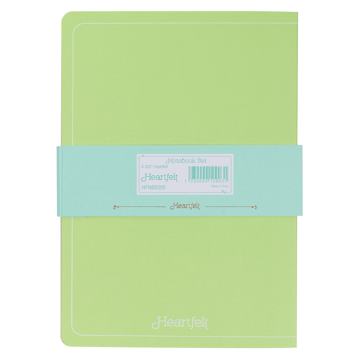 Courage Dear Heart Citrus Leaves Two-Piece Medium Notebook