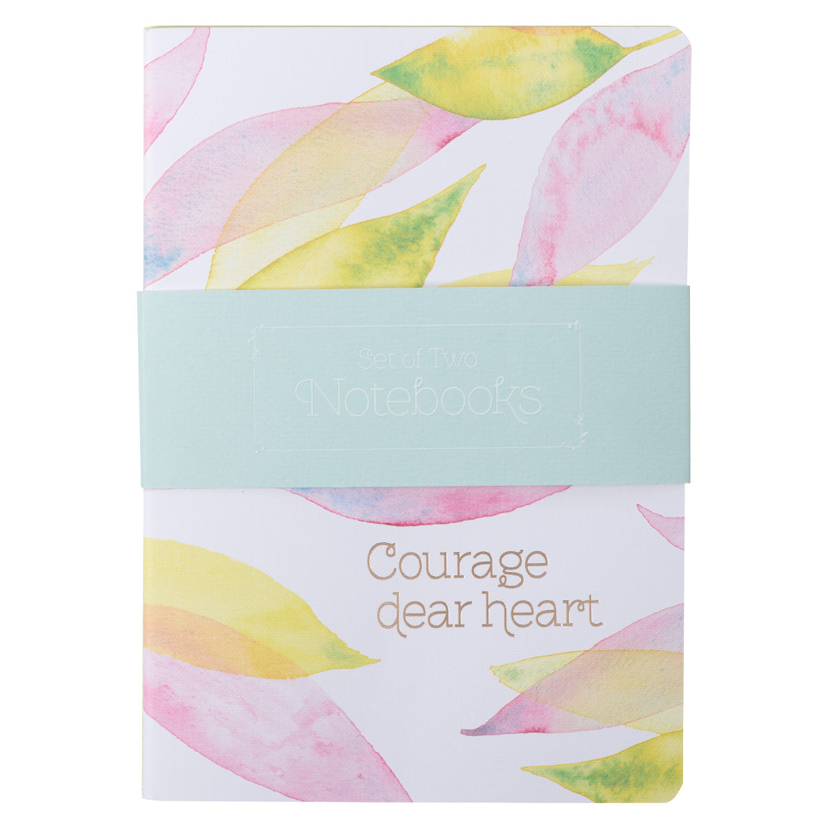 Courage Dear Heart Citrus Leaves Two-Piece Medium Notebook