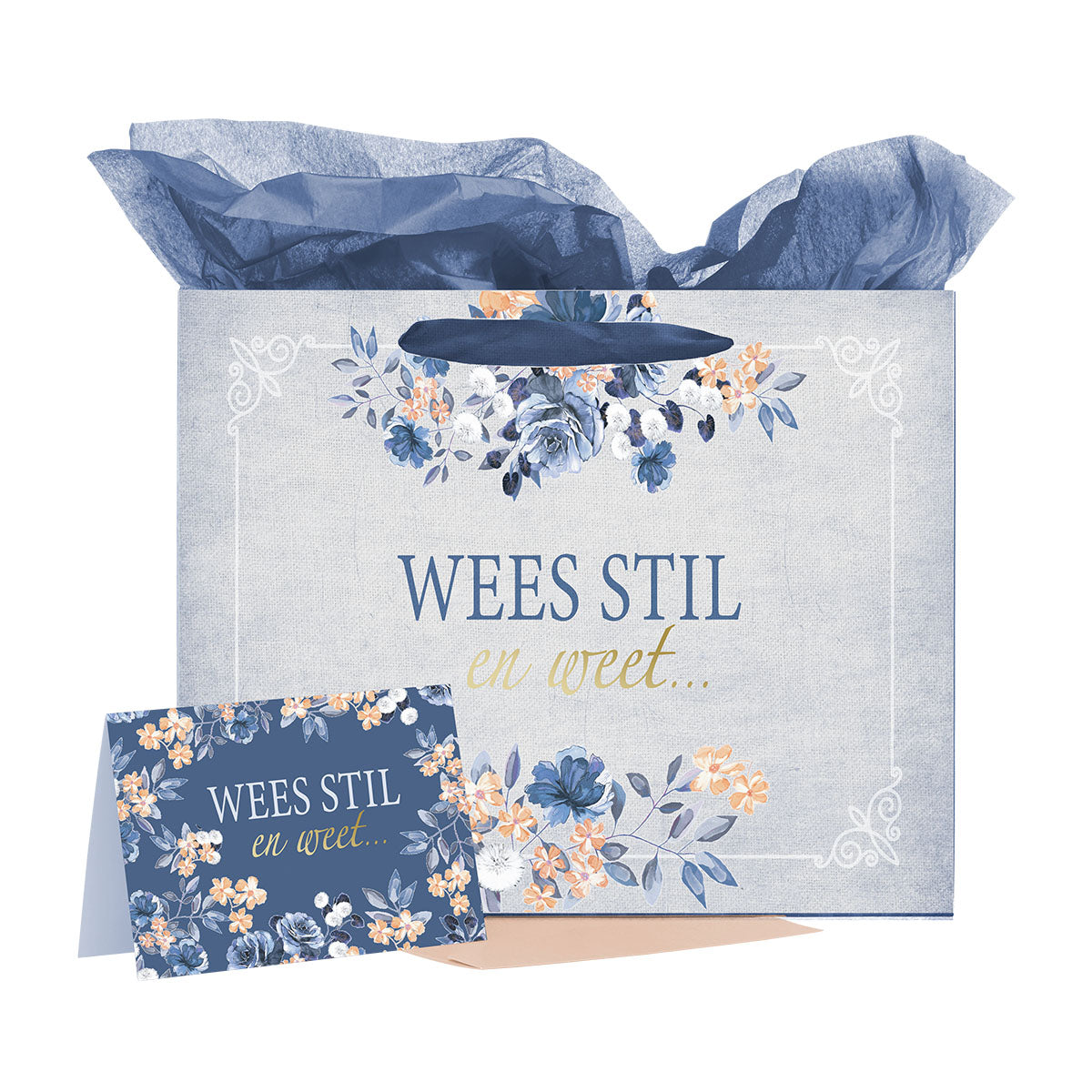 Wees Stil En Weet Afrikaans Large Landscape Gift Bag With Card
