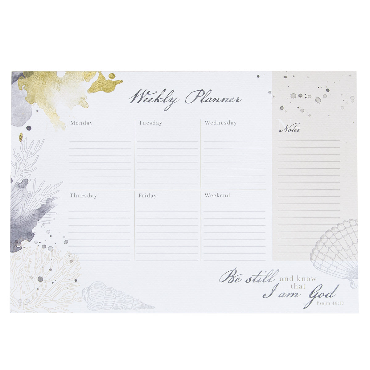 A4 Weekly Desk Planner - Be Still