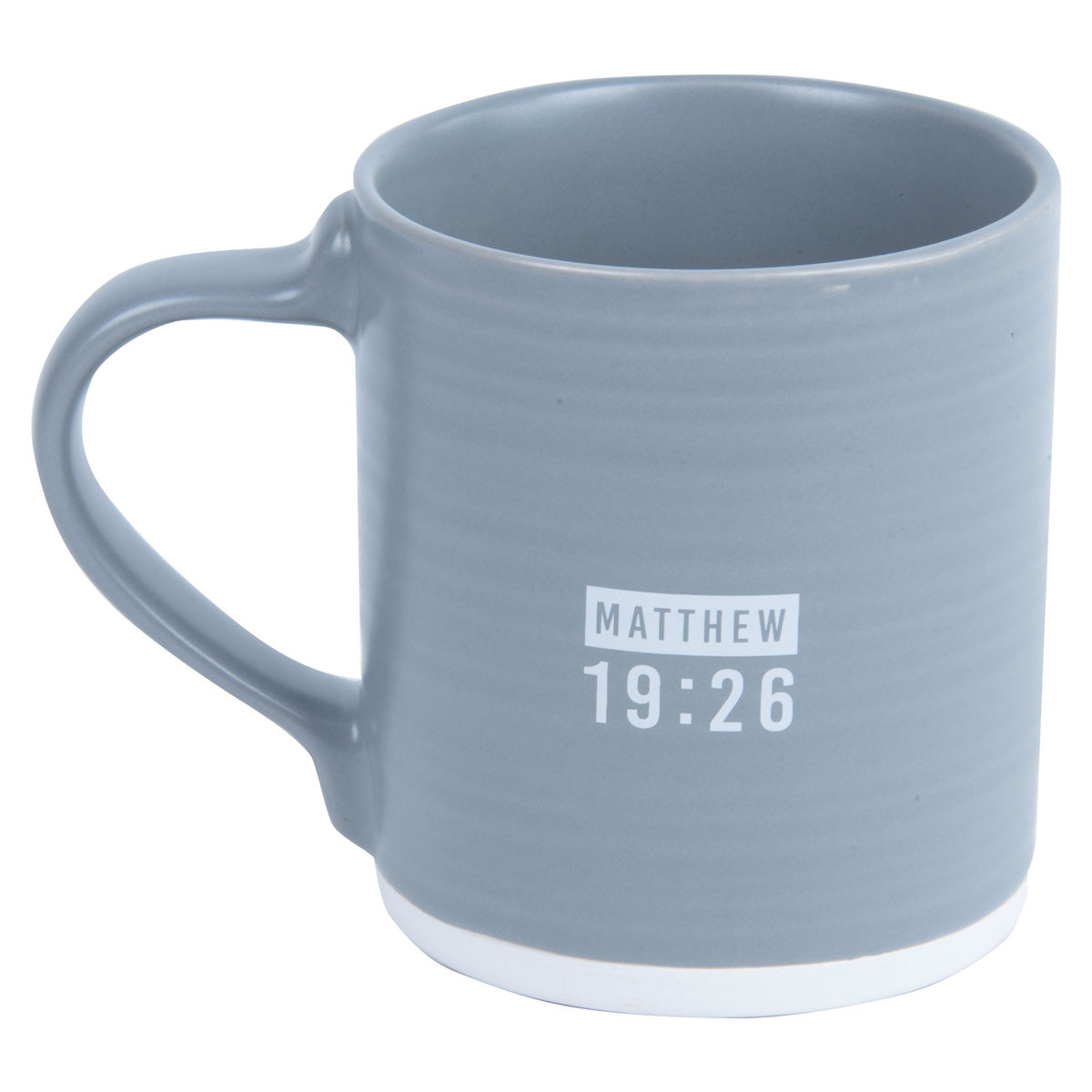 With God All Things Are Possible Grey Ceramic Mug - Matthew 19:26