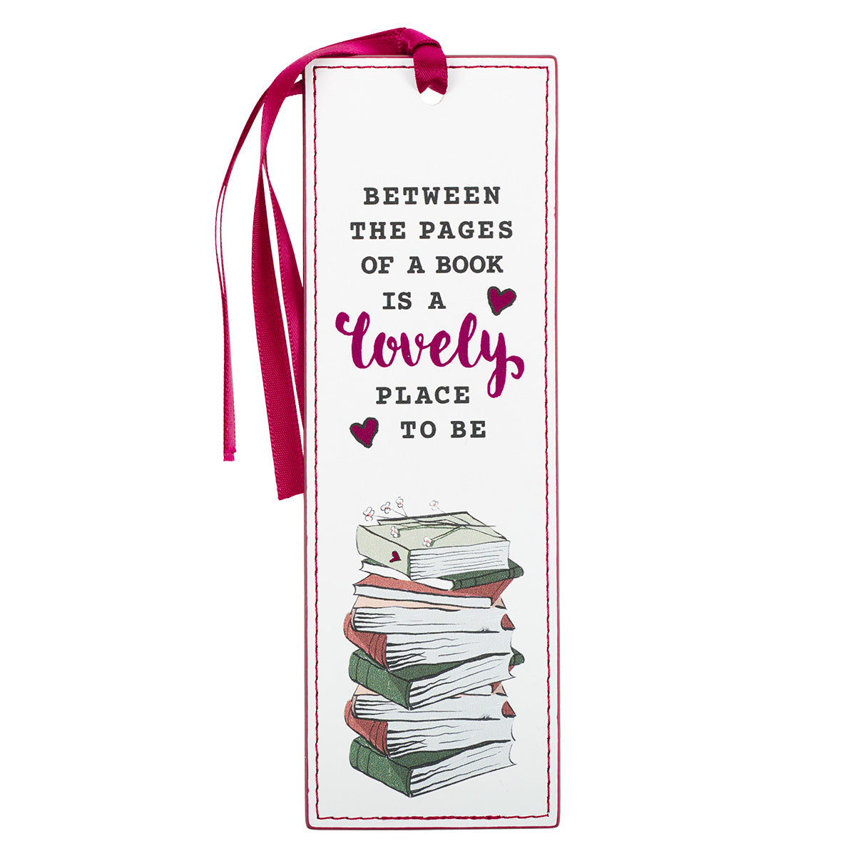 Between The Pages Of A Book Is A Lovely Place To Be Faux Leather Pagemarker