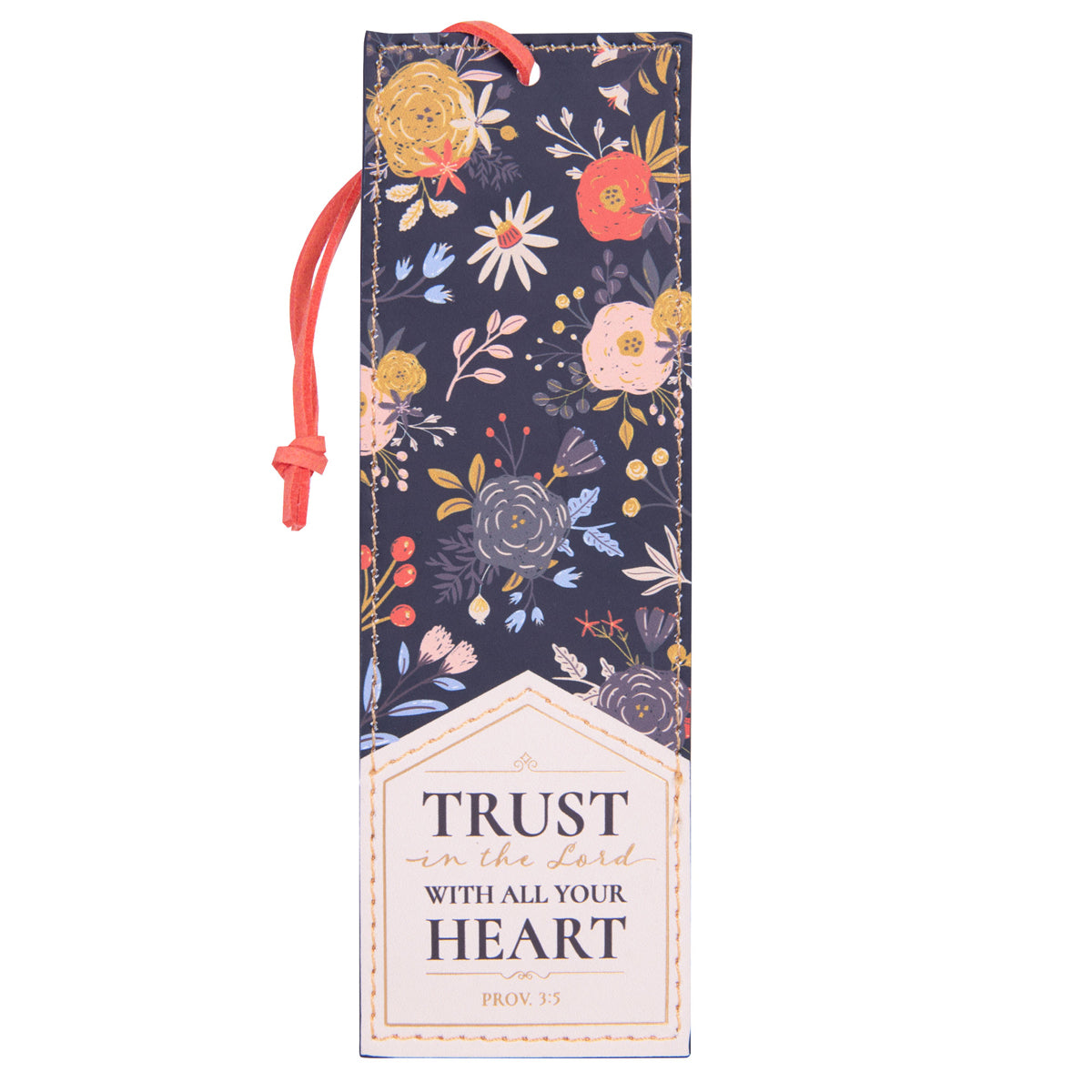 Trust in the Lord with All Your Heart Faux Leather Bookmark