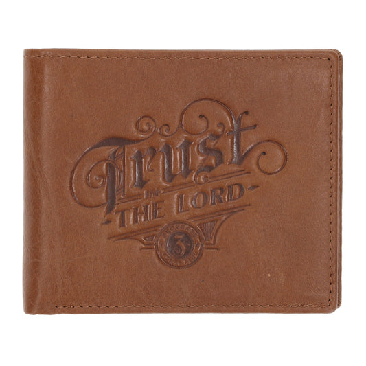 Trust in the Lord Brown Genuine Leather Wallet