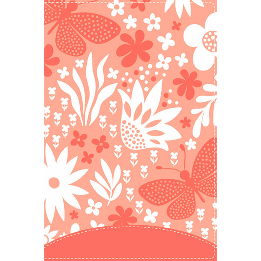 NIV Compact Giant Print Red Letter Bible For Girls Coral (Comfort Print)(Imitation Leather)