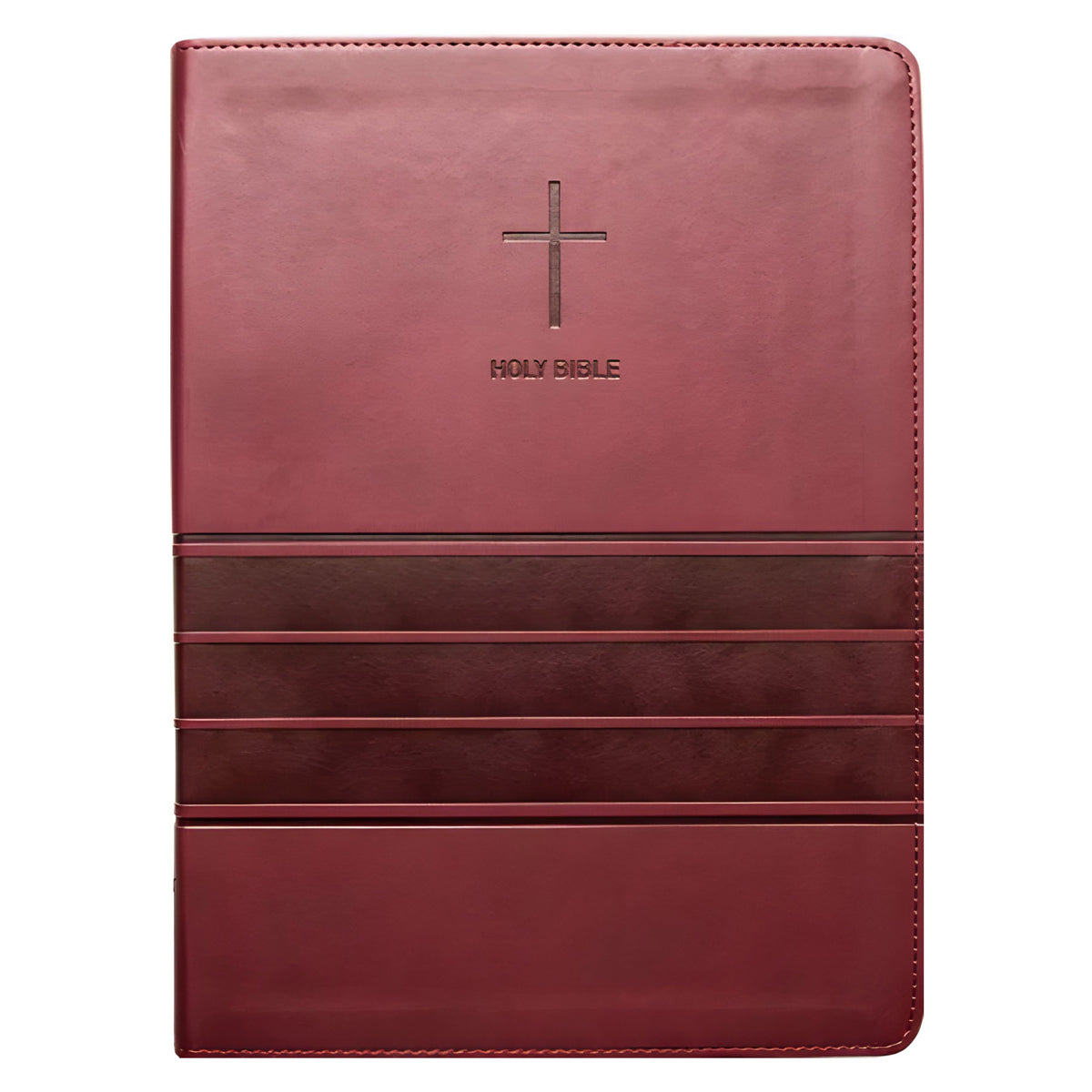 NIV Value Thinline Bible Large Print Burgundy (Comfort Print)(Imitation Leather)