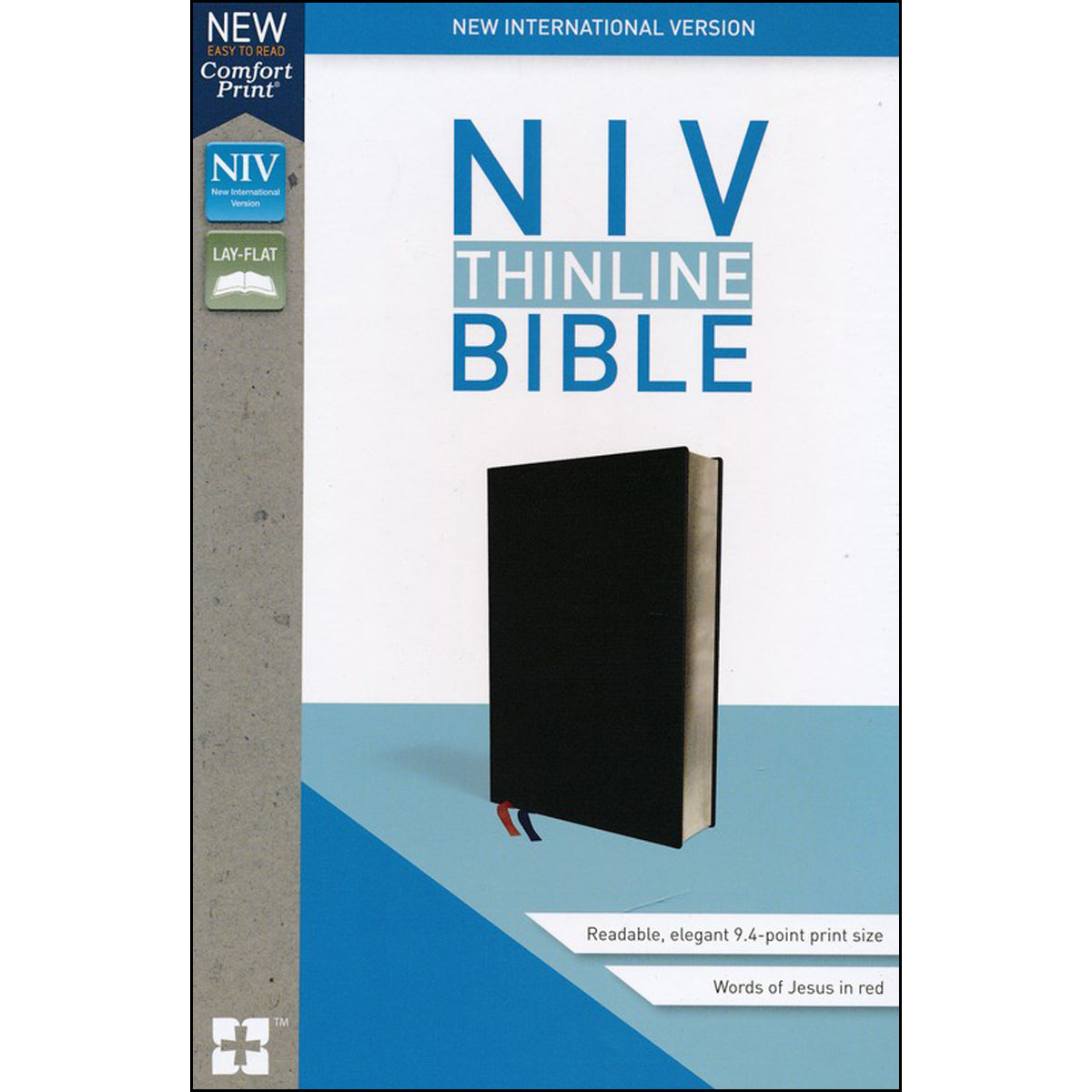 NIV Thinline Bible Black Red Letter Edition (Comfort Print)(Bonded Leather)