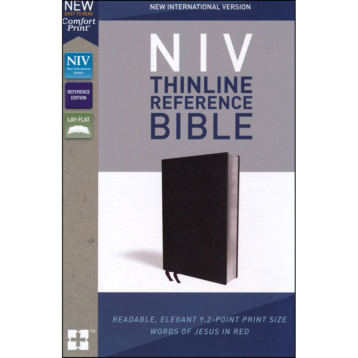 NIV Thinline Reference Red Letter Black (Comfort Print)(Bonded Leather)