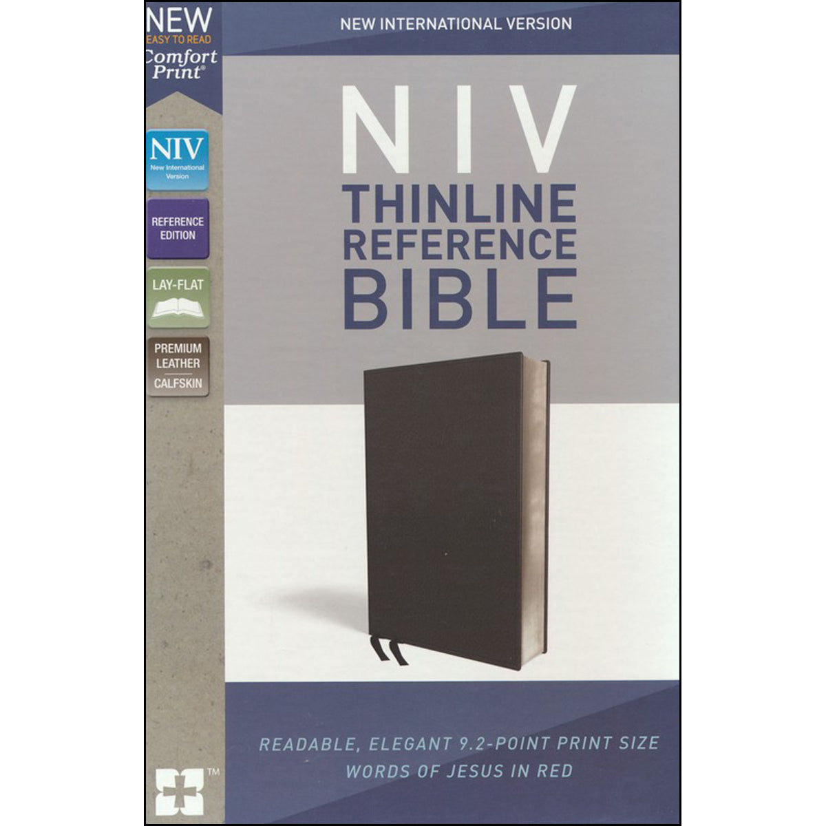 NIV Thinline Reference Premium Red Letter Black (Comfort Print)(Bonded Leather)