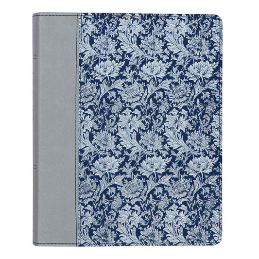 NIV Verse Mapping Bible Navy Floral (Comfort Print)(Imitation Leather)