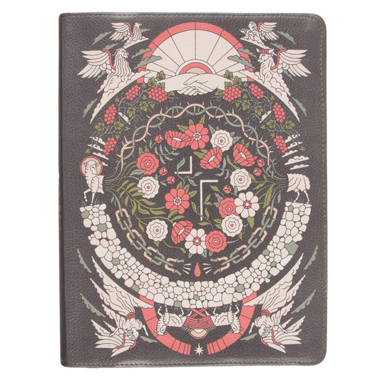 NIV The Jesus Bible Artists Edition Grey Floral (Imitation Leather)