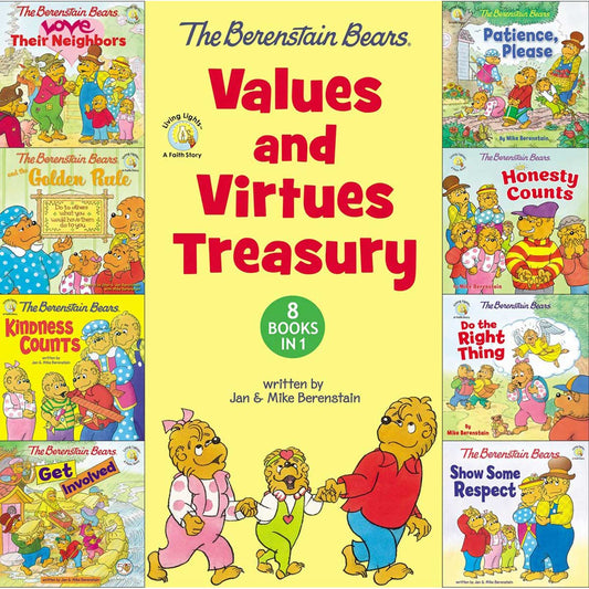 Values And Virtues Treasury: 8 Books In 1 (Berenstain Bears / Living Lights)(Hardcover)