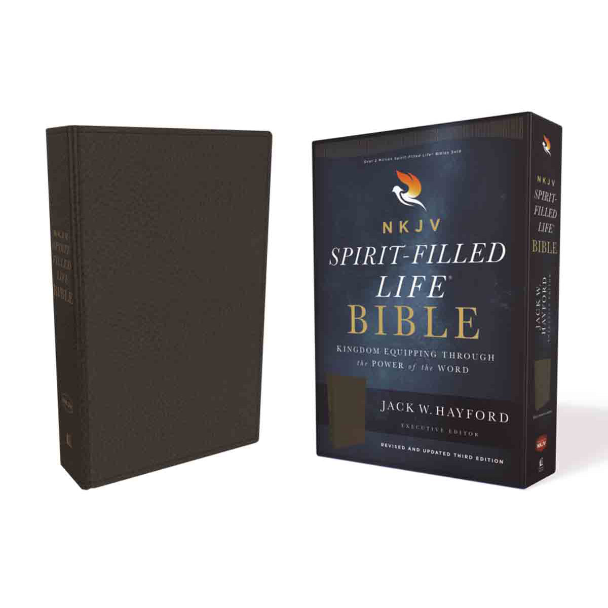 NKJV Spirit Filled Life Bible Black (Genuine Leather)