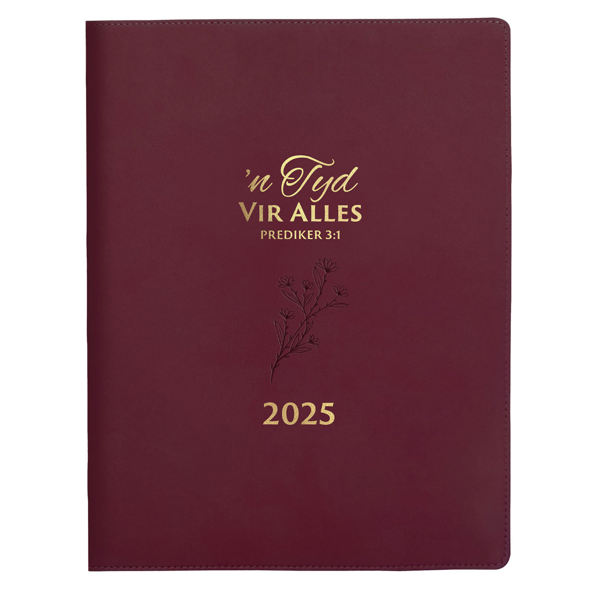 2025 A4 Dagboek - Professionele Jaarbeplanner - 'n Tyd vir Alles - Kunsleer