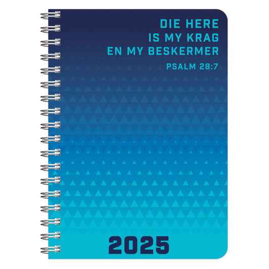 2025 Dagboek - Dagbeplanner - Die Here is My Krag en My Beskermer - Ringbind