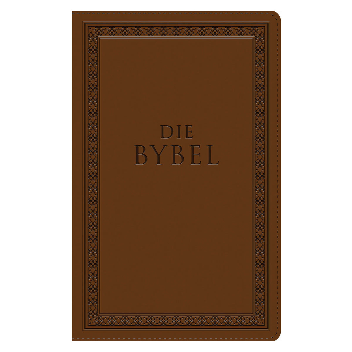 NLV Taan Bruin Kunsleer Standaard Bybel met Ritssluiter en Duimgrepe