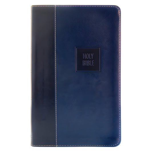 NKJV Deluxe Gift Bible Red Letter Blue (Comfort Print)(Imitation Leather)