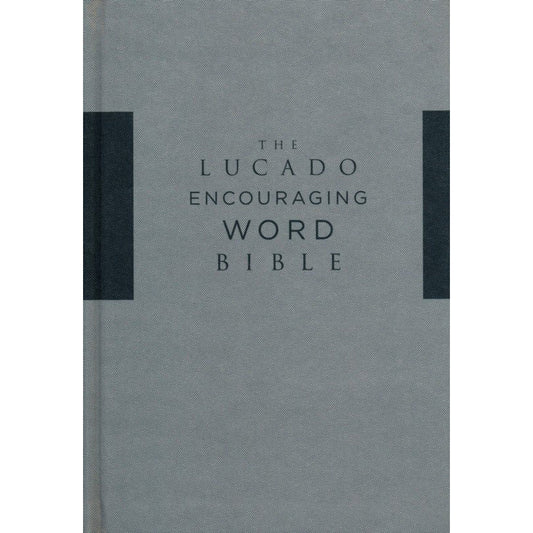 NIV Lucado Encouraging Word Bible Cloth Over Board Gray (Comfort Print)(Hardcover)