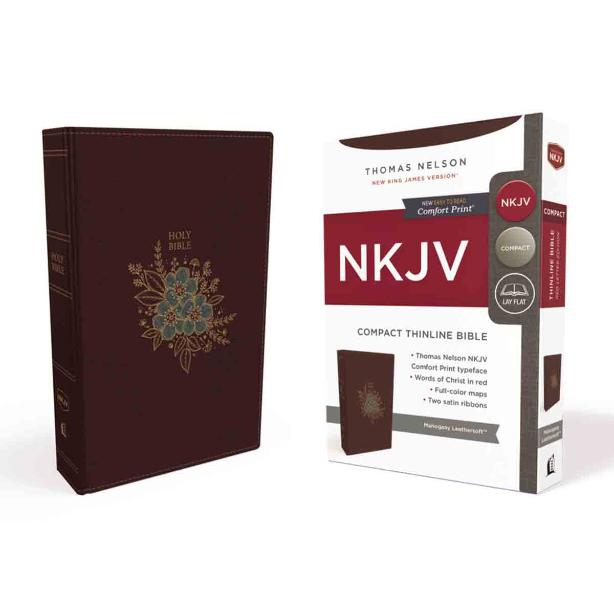NKJV Thinline Compact Red Letter Burg (Comfort Print)(Imitation Leather)