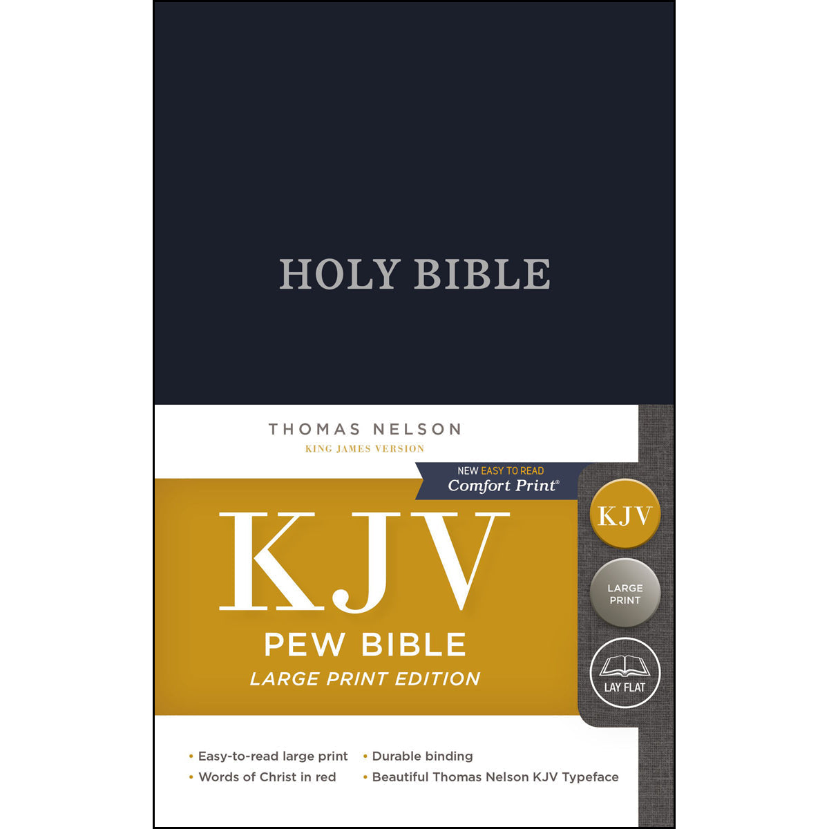 KJV Pew Bible Large Print Red Letter Edition Blue (Comfort Print)(Hardcover)
