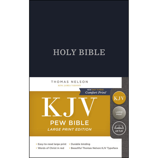KJV Pew Bible Large Print Red Letter Edition Blue (Comfort Print)(Hardcover)
