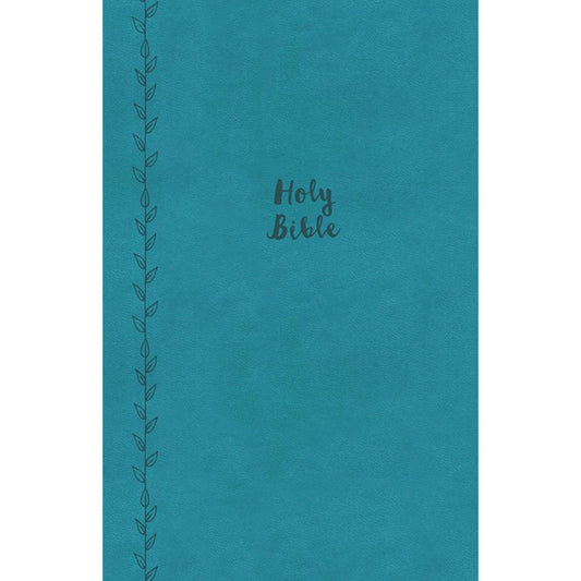 KJV Blue Imitation Leather Compact Value Thinline Bible Red Letter Comfort Print