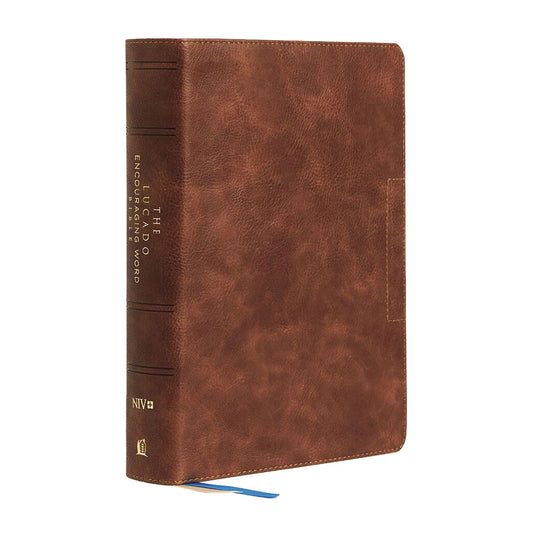 NIV Lucado Encouraging Word Bible Brown (Comfort Print)(Imitation Leather)