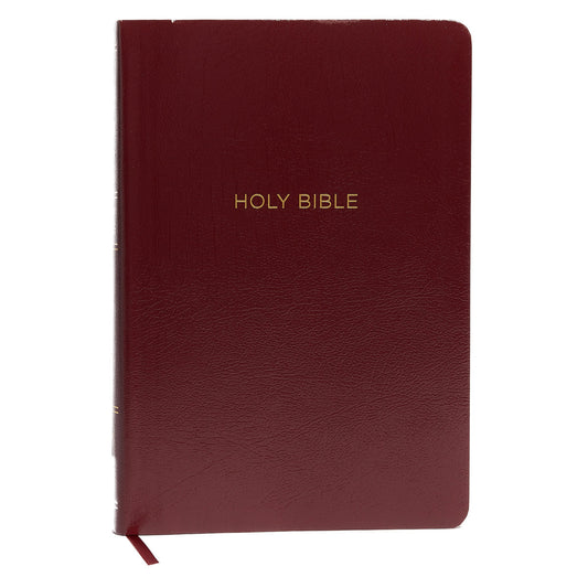 NKJV Ref Bible Center Column Red Letter Giant Print Burgundy (Imitation Leather)