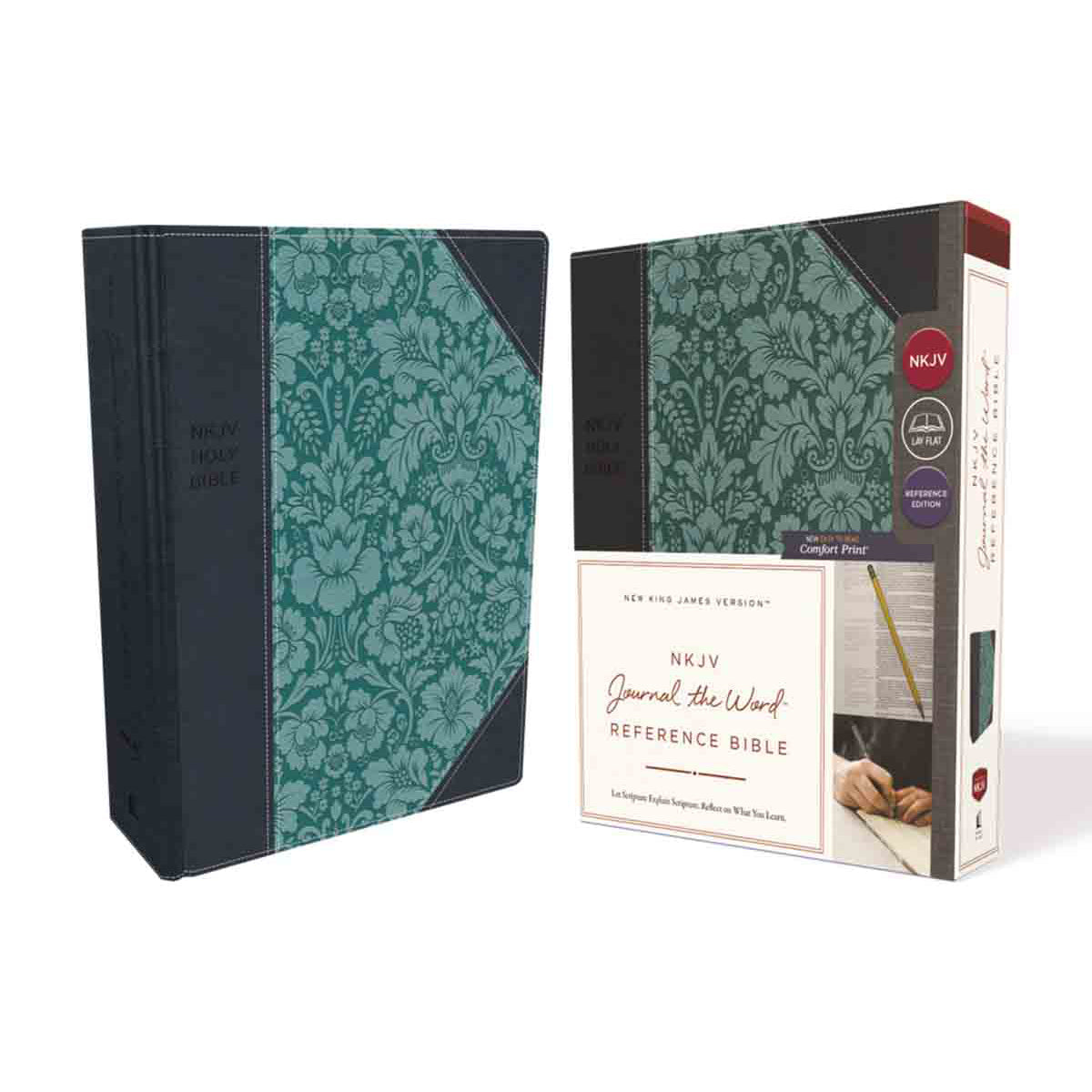 NKJV Journal The Word Reference Bible Red Letter Ed Blue (Imitation Leather)