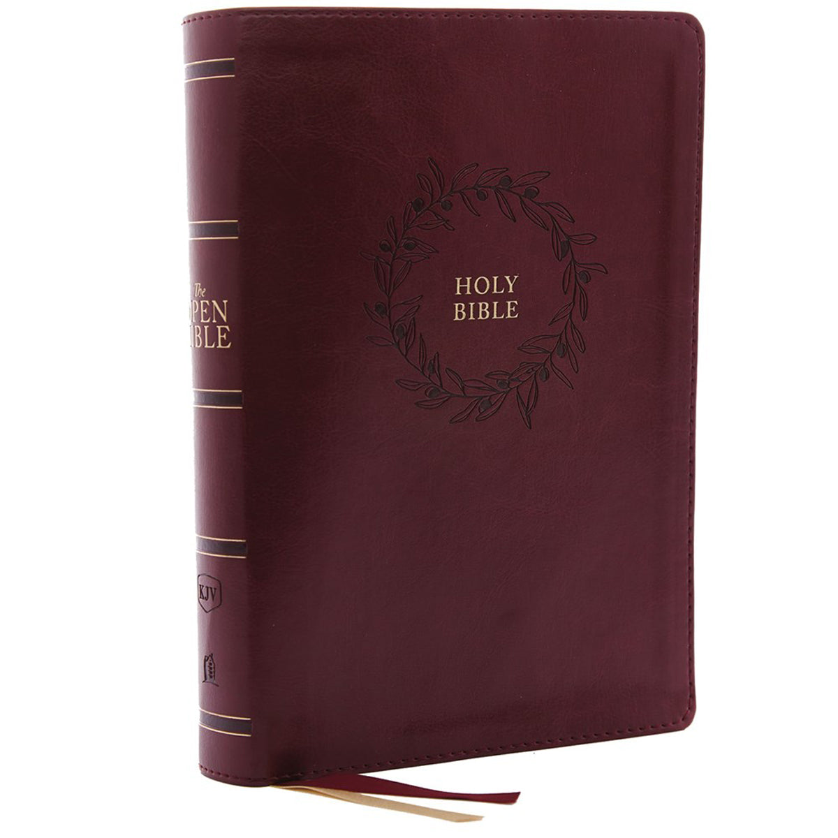 KJV Open Bible Red Letter Index Burgundy (Comfort Print )(Imitation Leather)