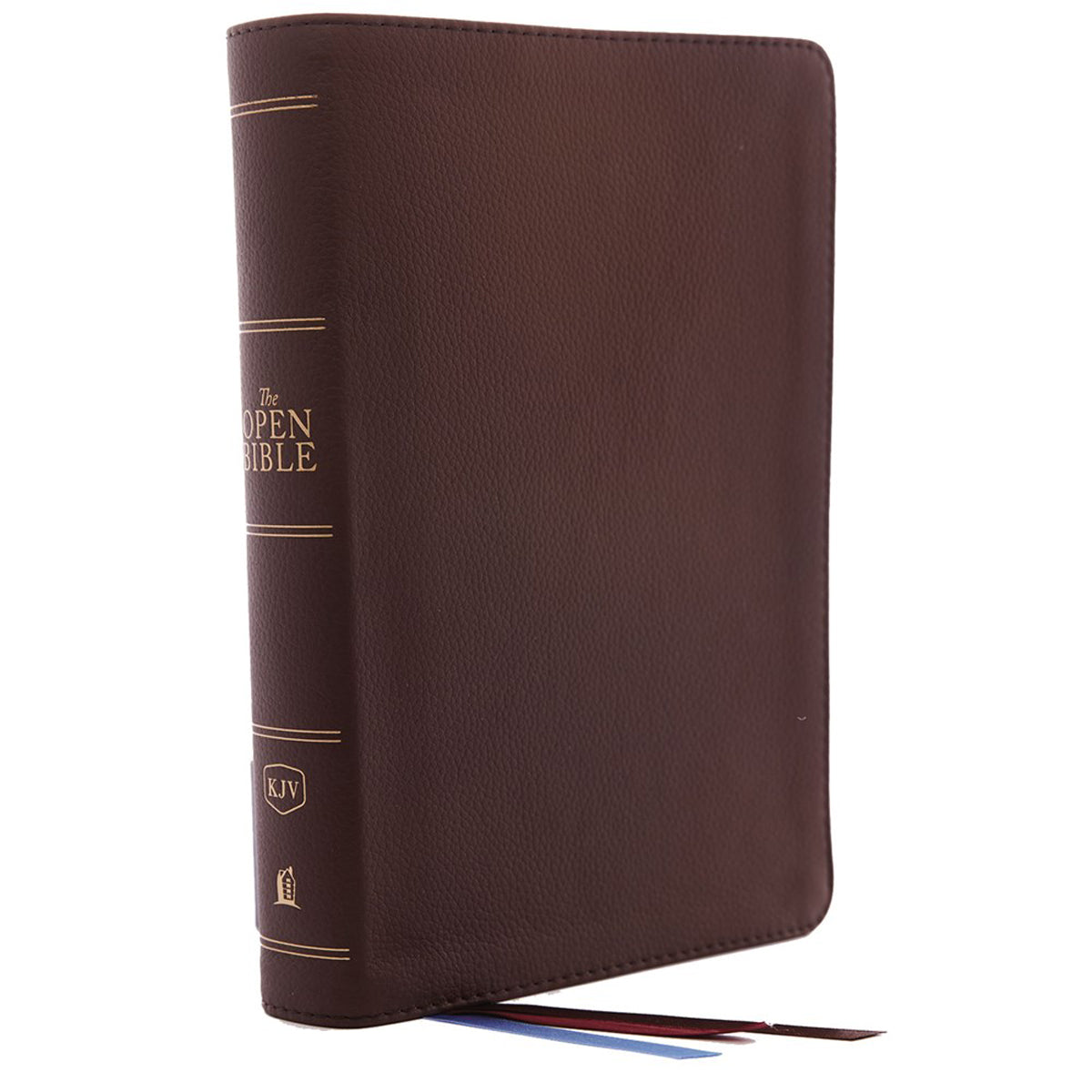 KJV Open Bible Comp Ref Red Letter Edition Brown (Comfort Print)(Genuine Leather)