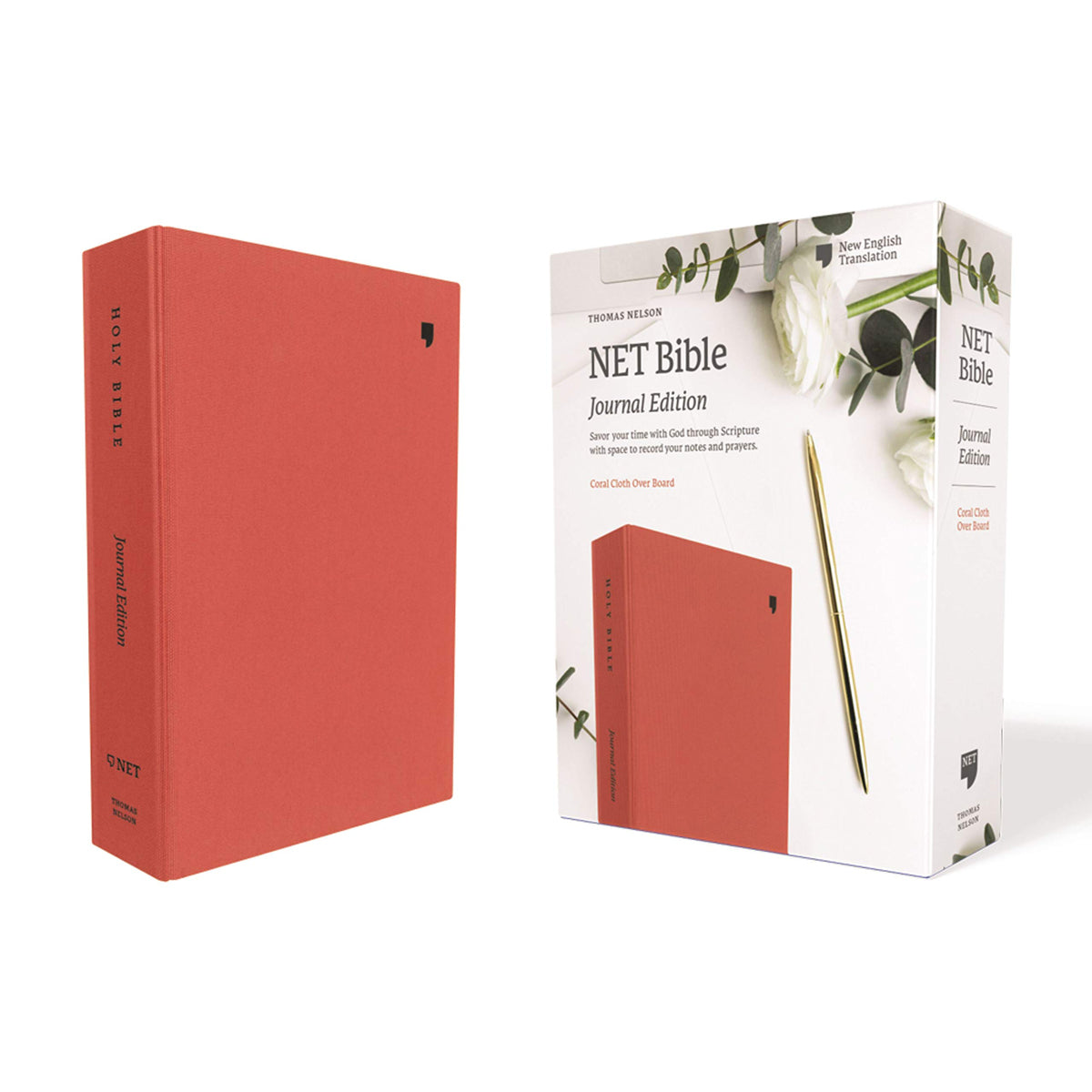 NET Bible Journal Edition Cloth Over Board Coral (Comfort Print)(Hardcover)