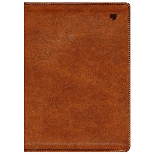 NET Bible Thinline Large Print Brown (Comfort Print)(Imitation Leather)
