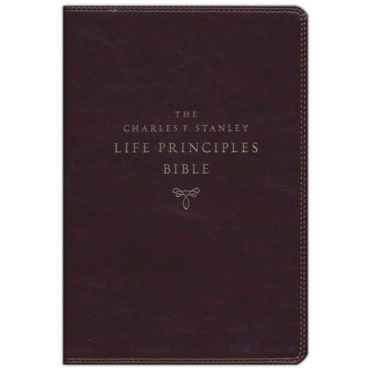 NKJV Charles F. Stanley Life 2nd Ed Burgundy (Comfort Print)(Imitation Leather)