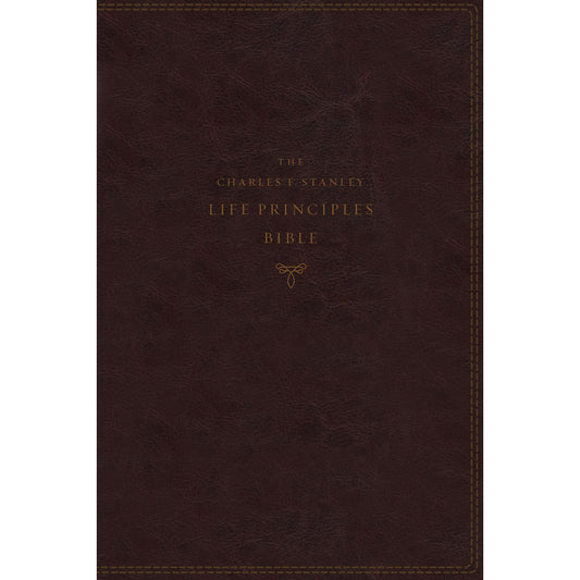 NKJV Charles F Stanley 2nd Edition Index Burgundy (Comfort Print)(Imitation Leather)