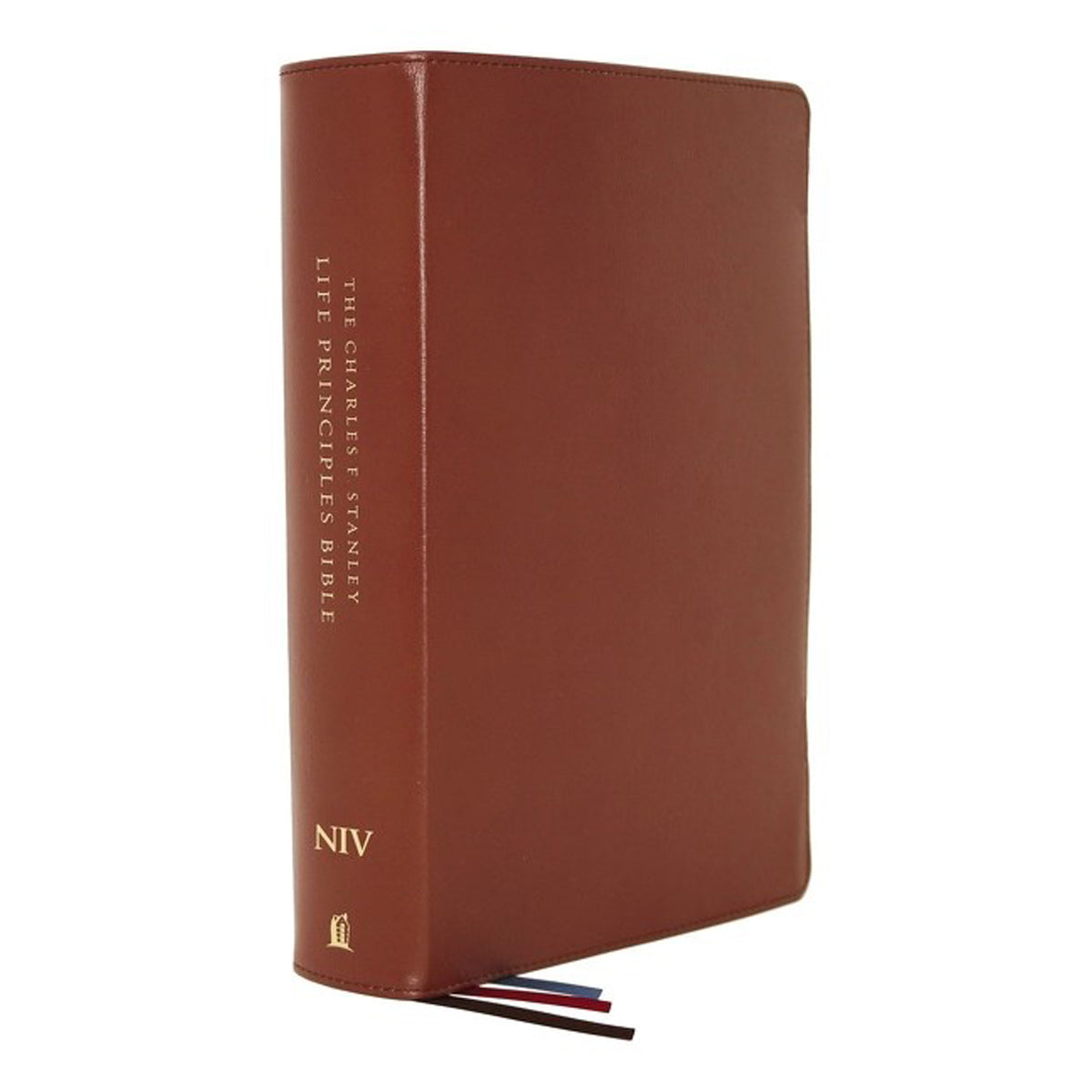 NIV Charles F. Stanley Life Principles Bible 2nd Ed Index Brown (Comfort Print)(Genuine Leather)