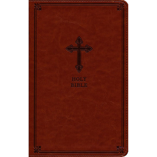 KJV Thinline Bible Red Letter Edition Brown (Comfort Print)(Imitation Leather)