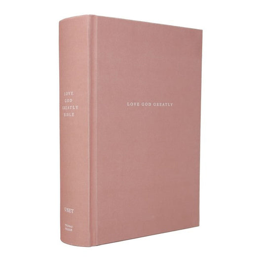 NET Love God Greatly Bible Indexed Cloth Over Board Pink (Comfort Print)(Hardcover)