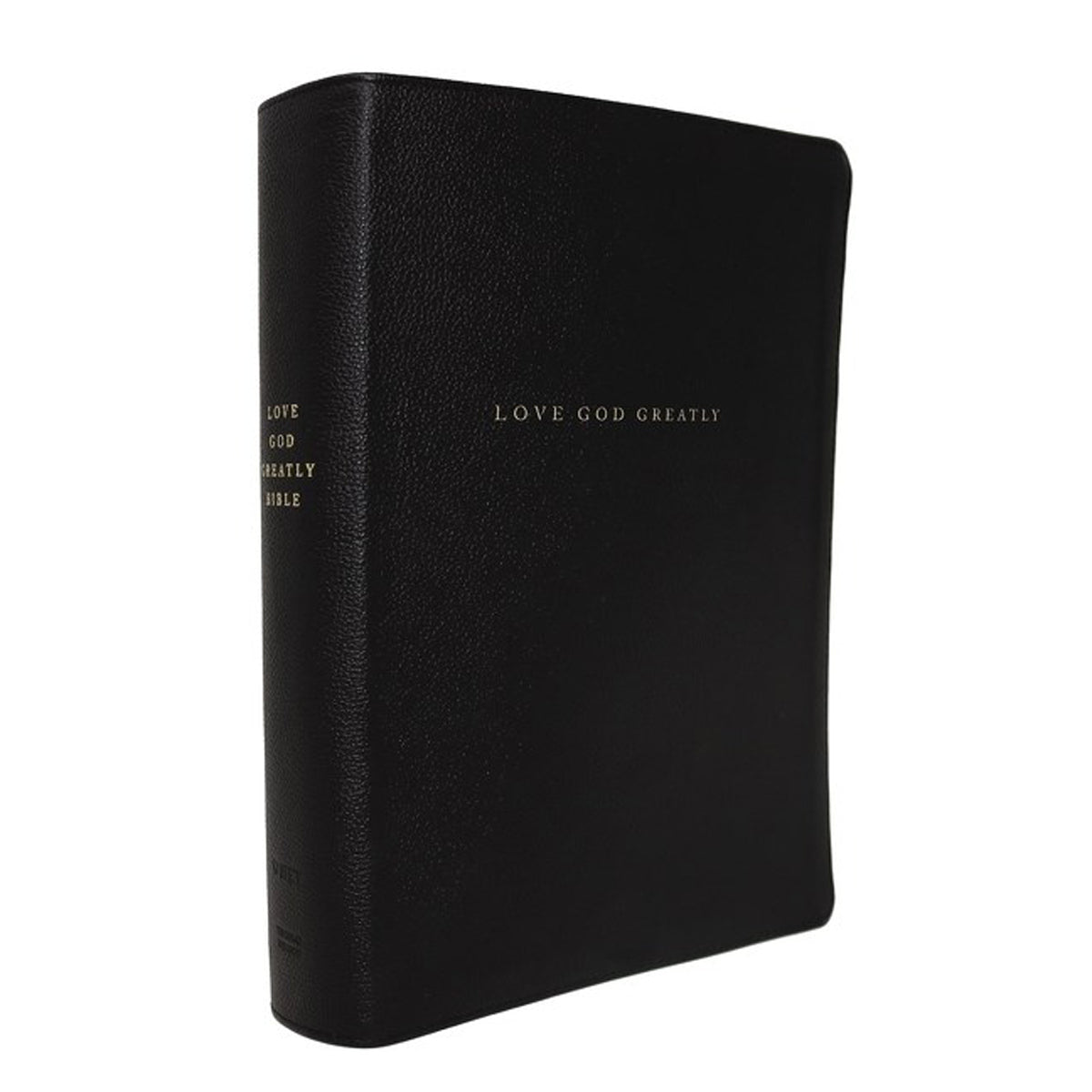 NET Love God Greatly Bible Black (Comfort Print)(Genuine Leather)