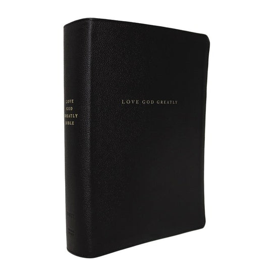 NET Love God Greatly Bible Black (Comfort Print)(Genuine Leather)