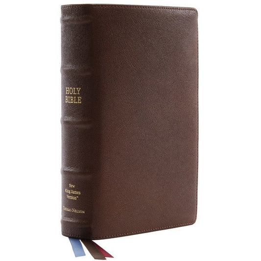 NKJV Ref Single-Column Goatskin Brown (Comfort Print)(Genuine Leather)